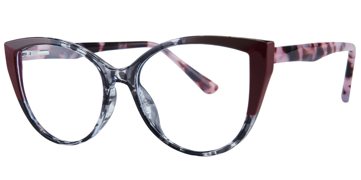 Acetate Square Frame pattern-grey