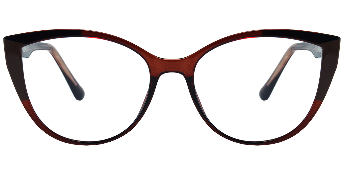 Acetate Square Frame pattern-brown