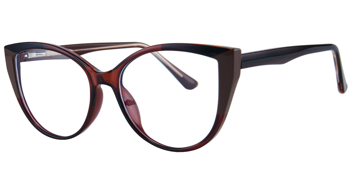 Acetate Square Frame pattern-brown