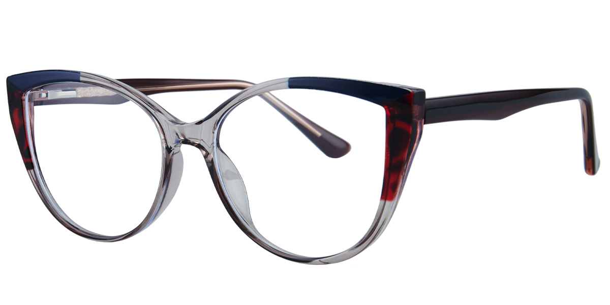 Acetate Square Frame translucent-grey