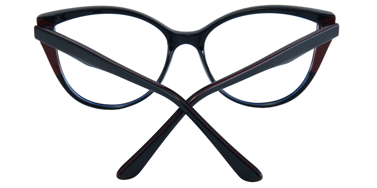 Acetate Square Frame pattern-black