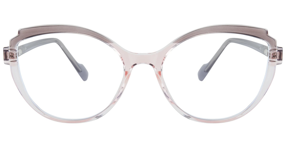 Acetate Oval Frame pattern-grey