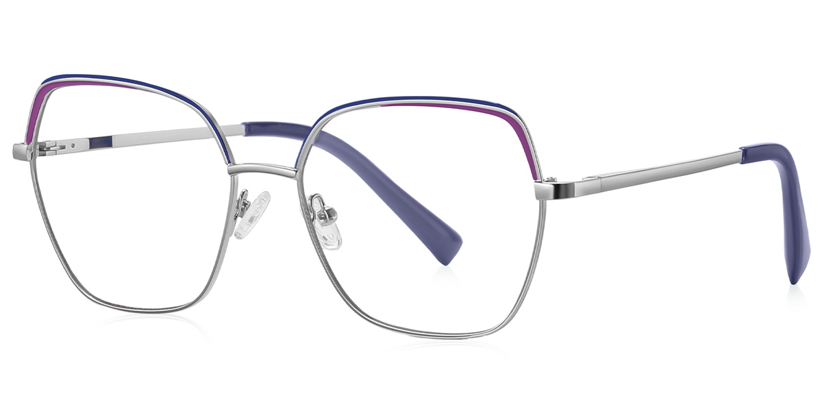 Square Frame silver-purple