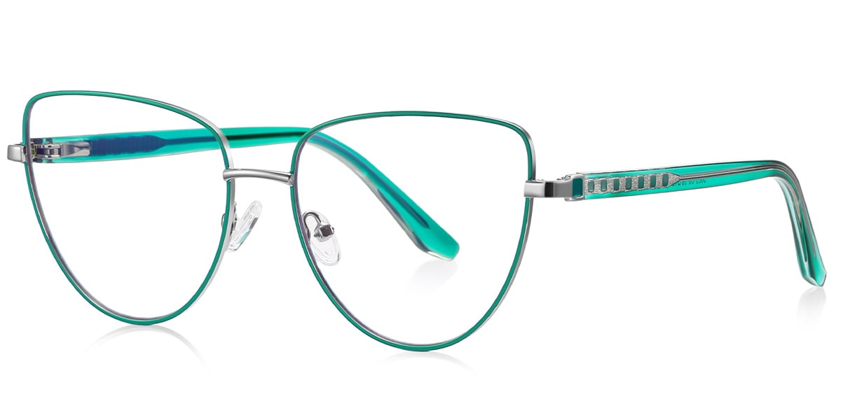 Geometric Frame silver-green