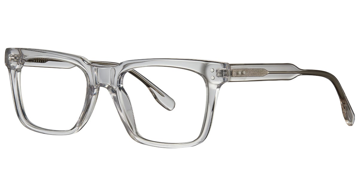 Acetate Rectangle Frame translucent-grey