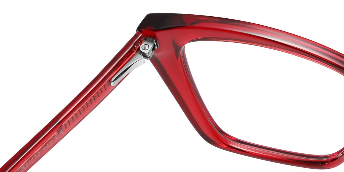 Square Frame translucent-red