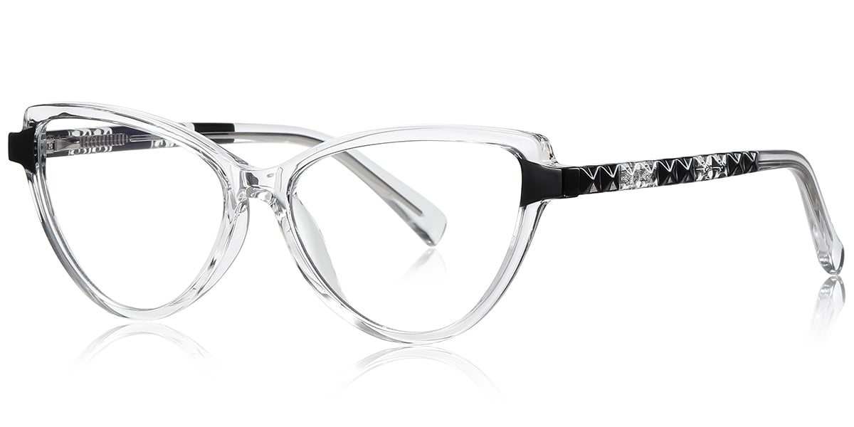 Cat Eye Frame translucent-blue