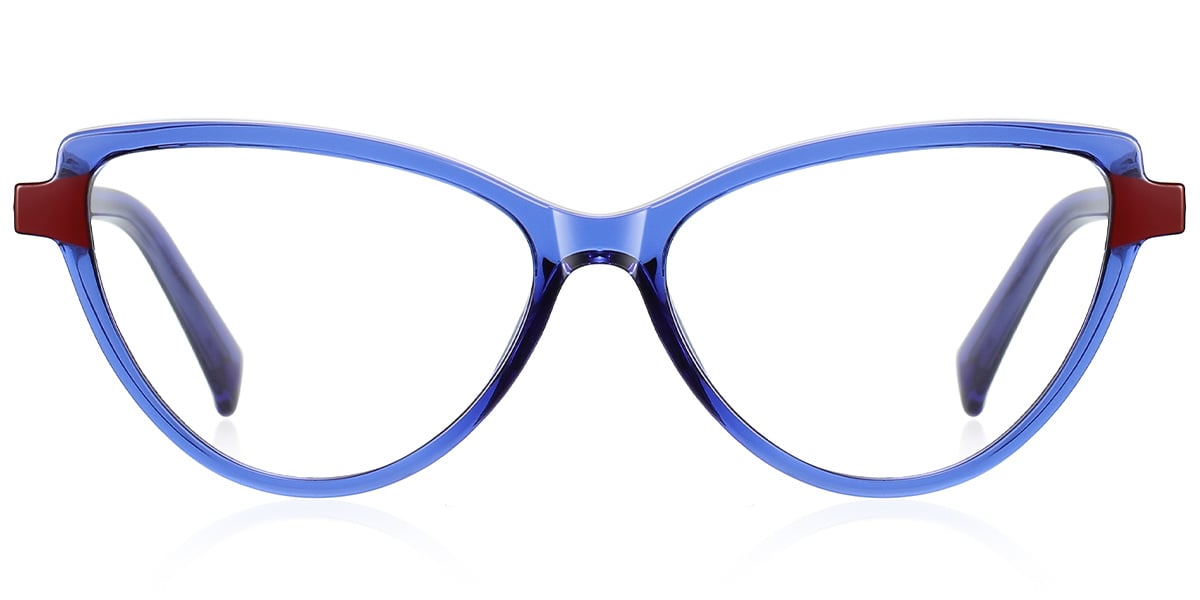 Cat Eye Frame translucent-blue