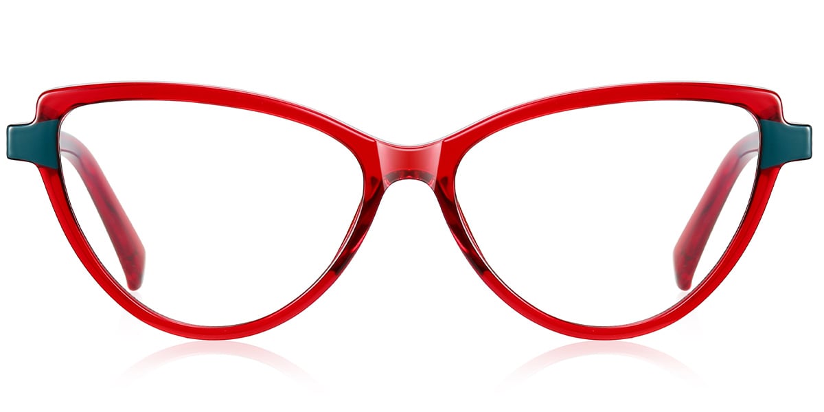 Cat Eye Frame translucent-red