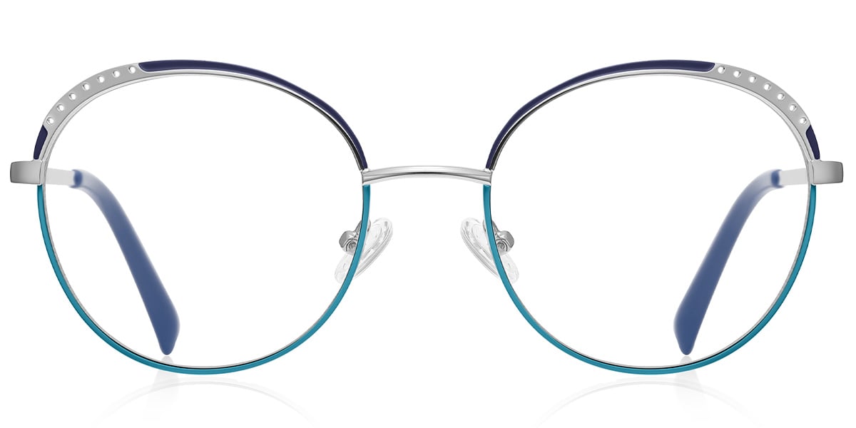 Oval Frame pattern-blue