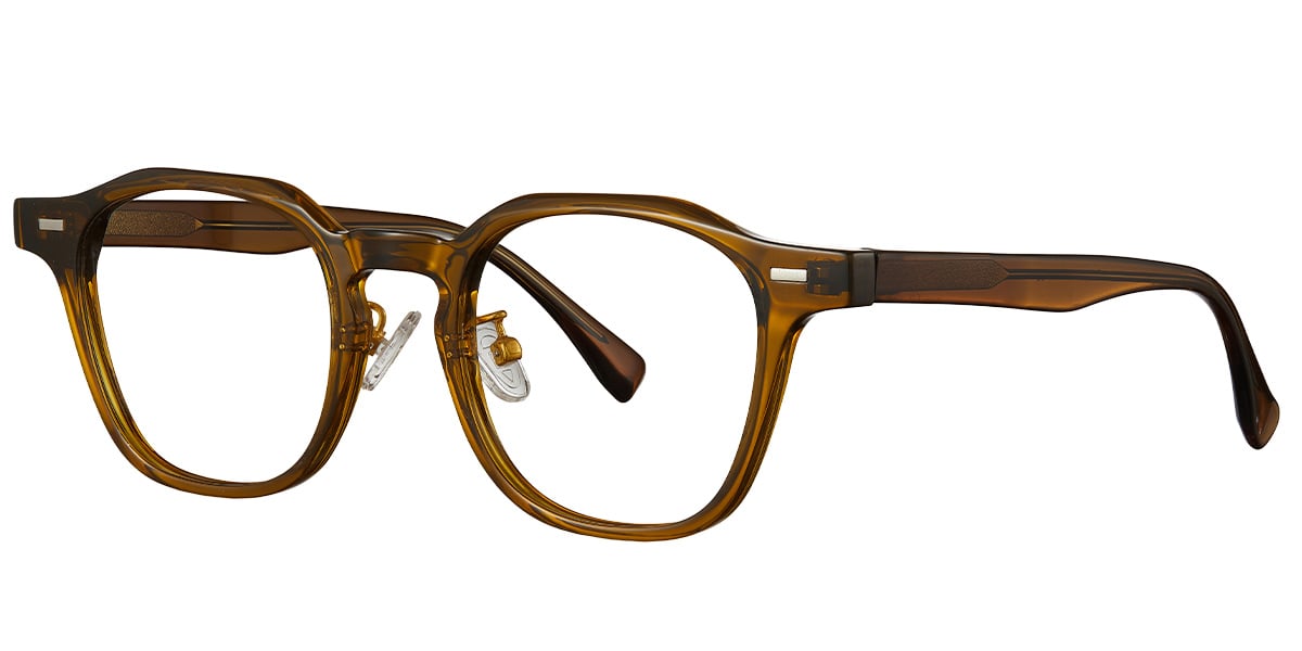 Acetate Square Frame translucent-dark_brown