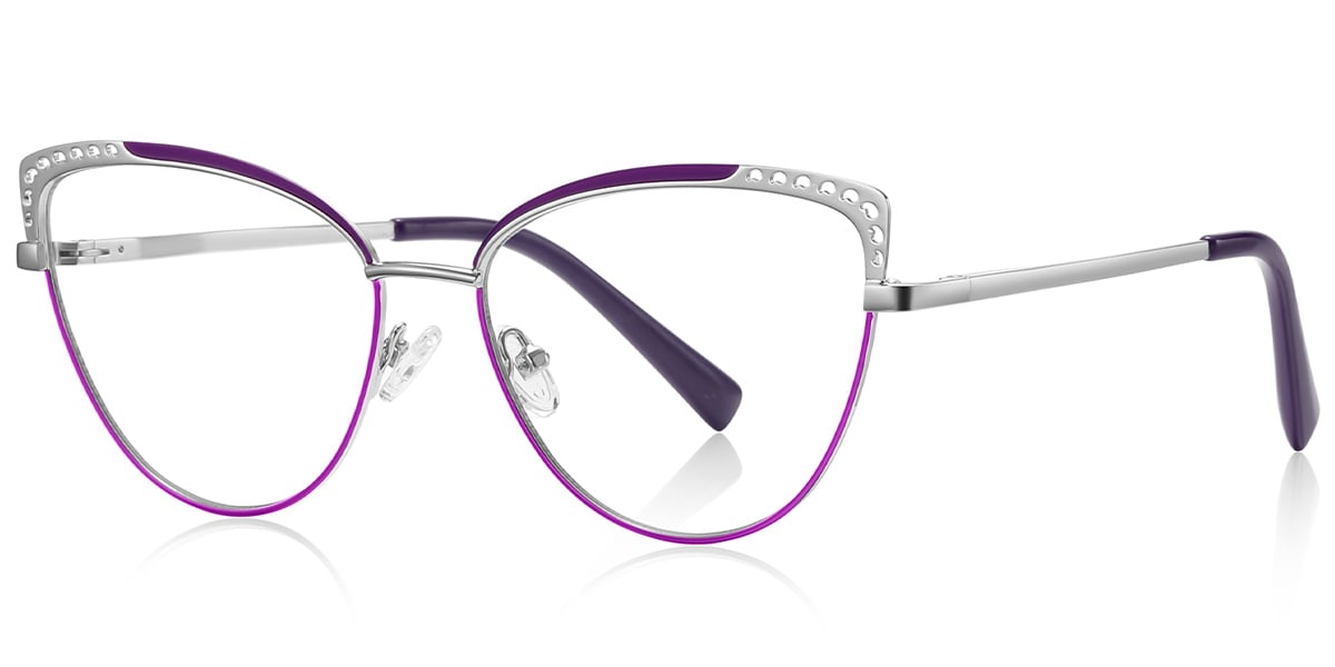 Cat Eye Frame pattern-purple