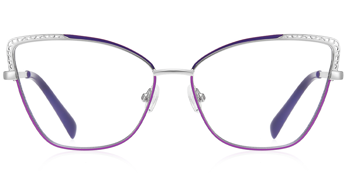 Cat Eye Frame pattern-purple