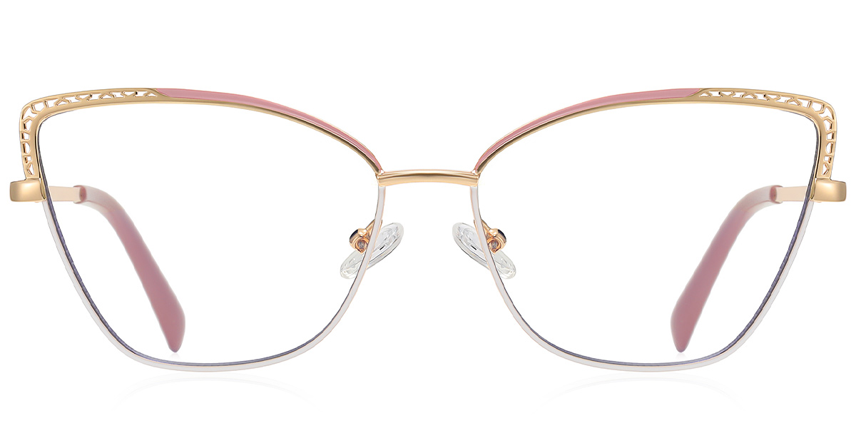 Cat Eye Frame pattern-pink