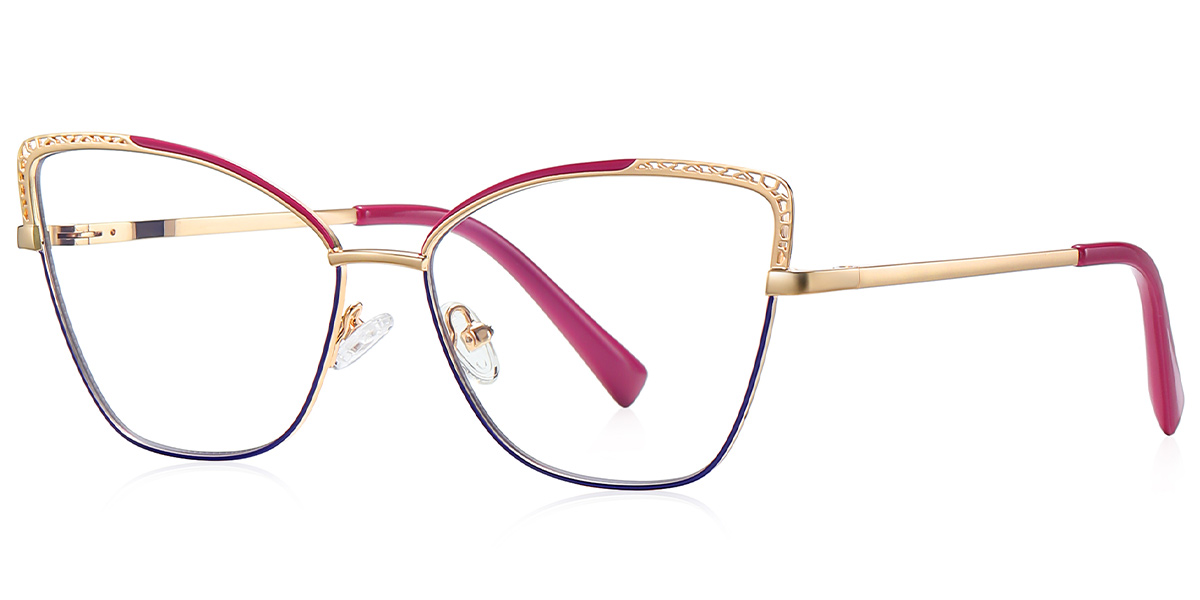 Cat Eye Frame pattern-rose