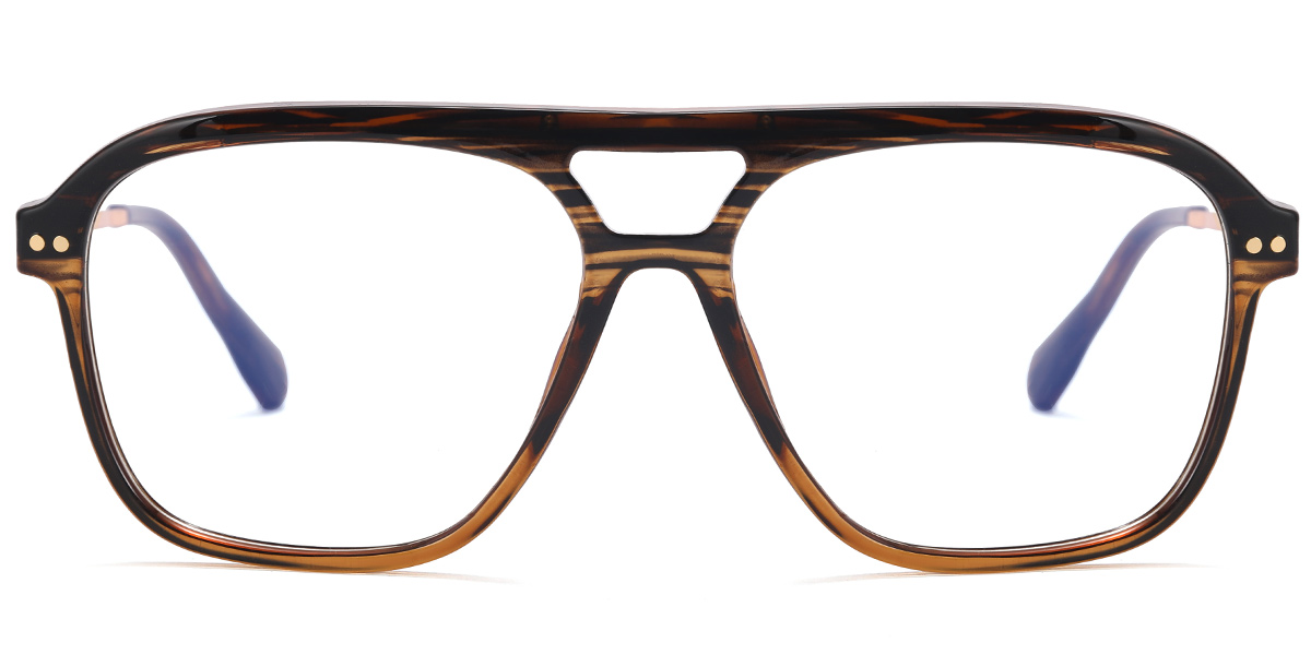 Aviator Frame pattern-brown