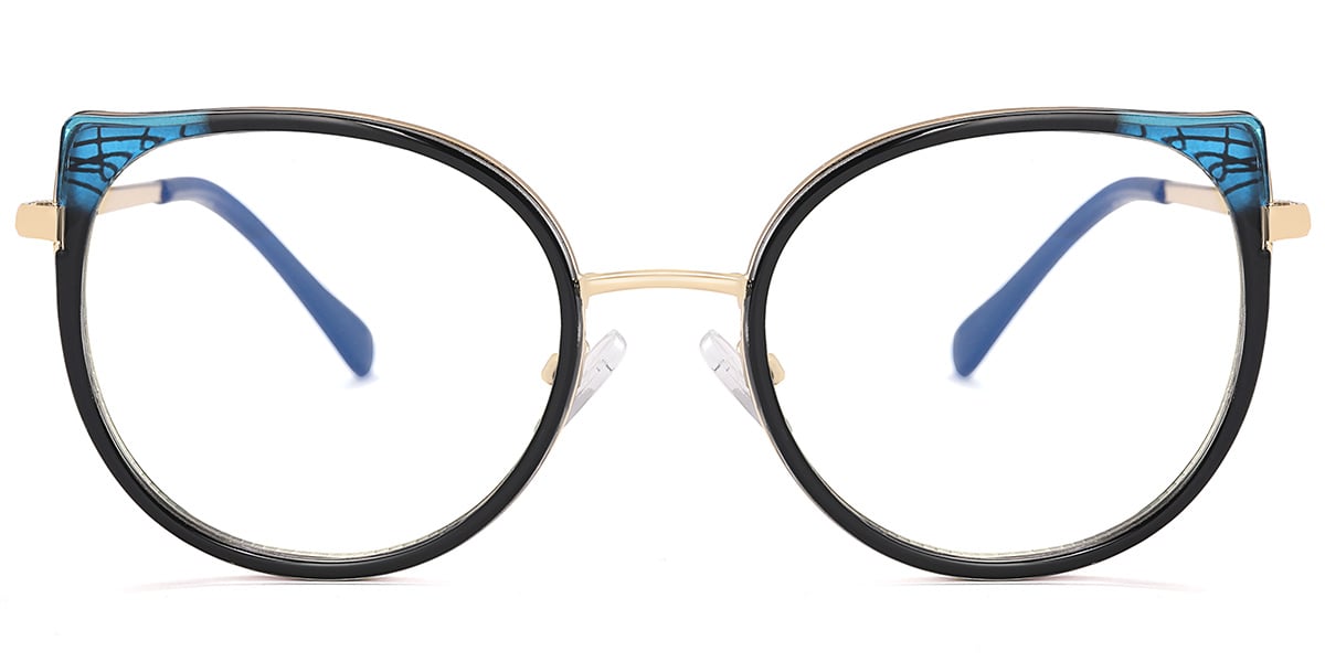 Oval Frame pattern-blue