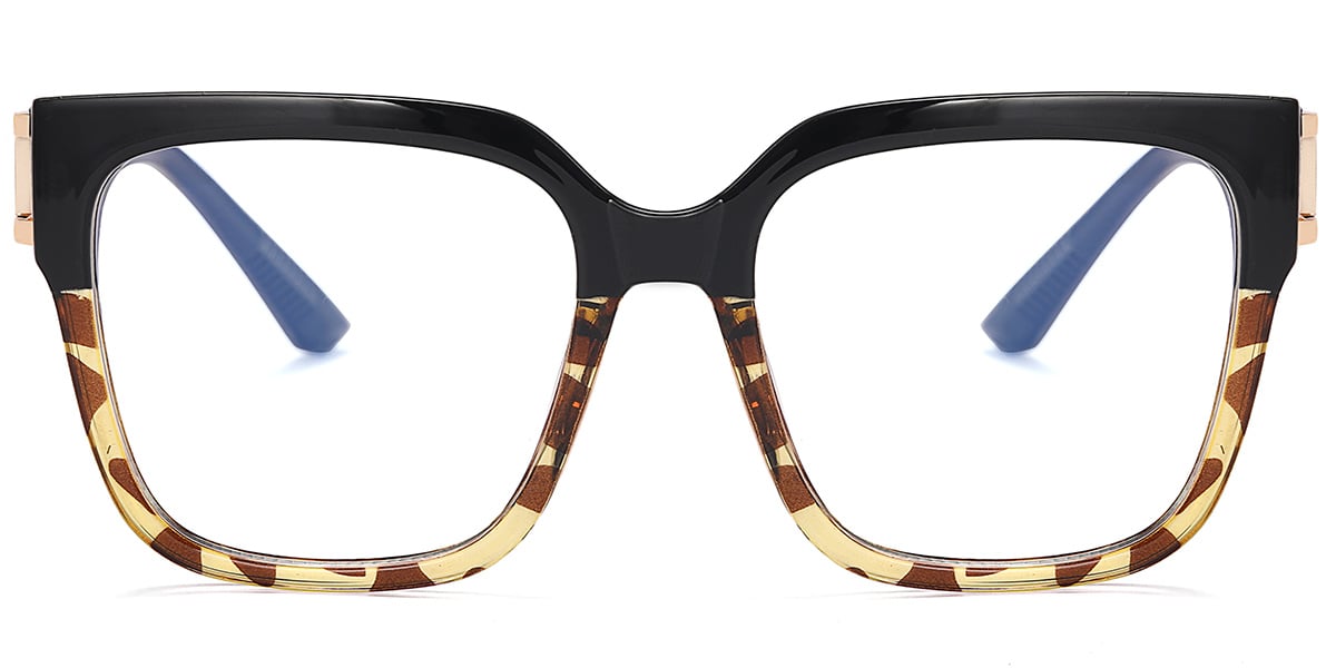 Square Frame tortoiseshell-black