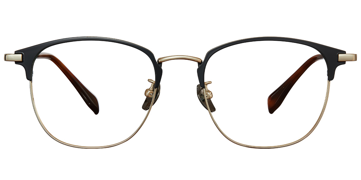 Titanium Square Frame black-gold