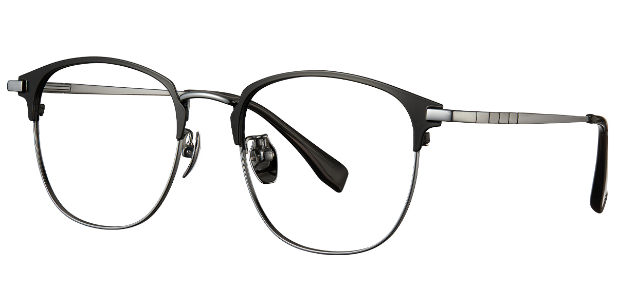 Titanium Square Frame black-silver