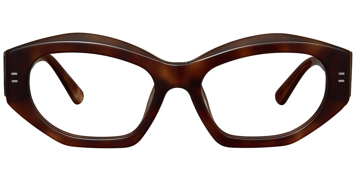 Acetate Geometric Frame translucent-brown