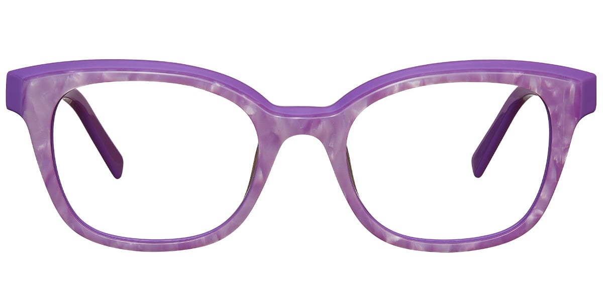 Acetate Square Frame pattern-purple