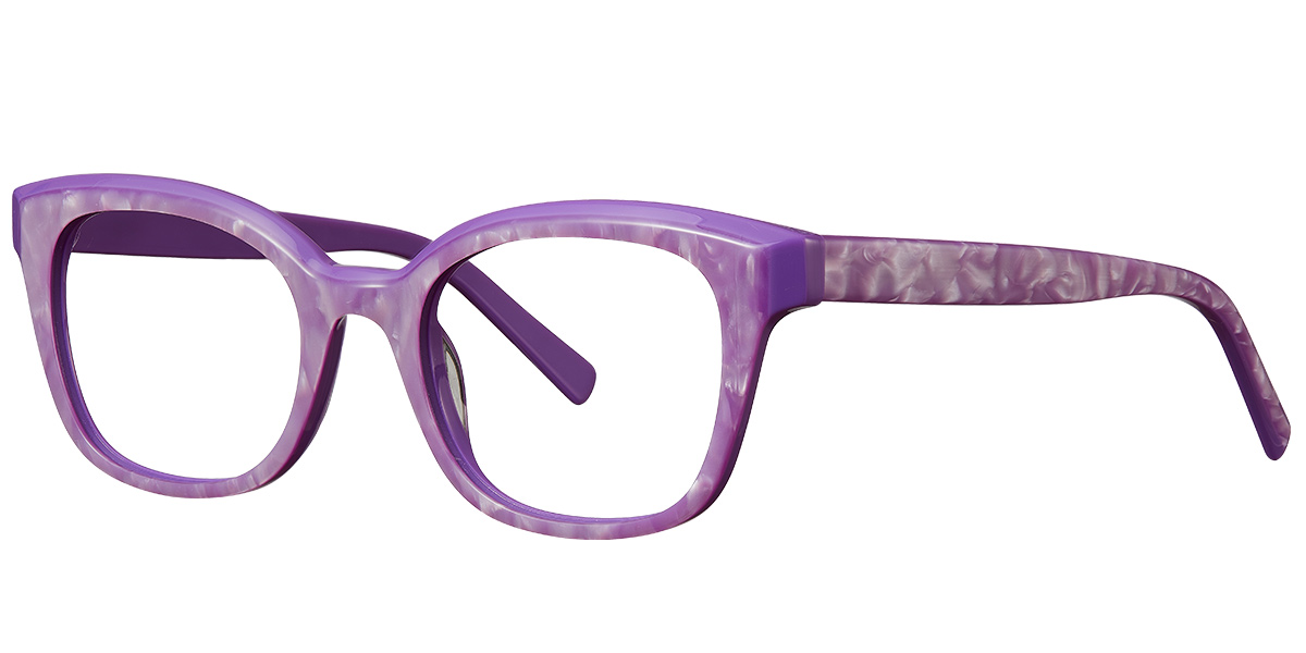 Acetate Square Frame pattern-purple