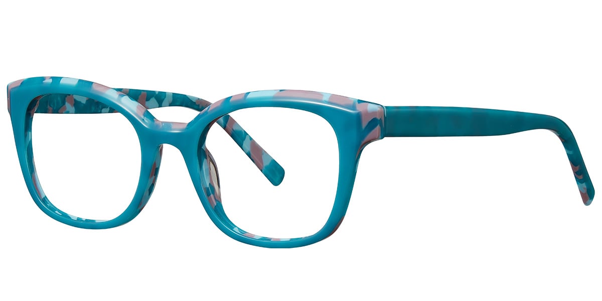 Acetate Square Frame pattern-blue