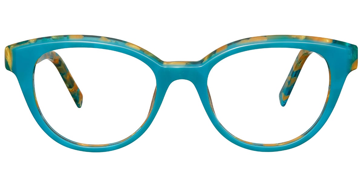 Acetate Oval Frame pattern-green