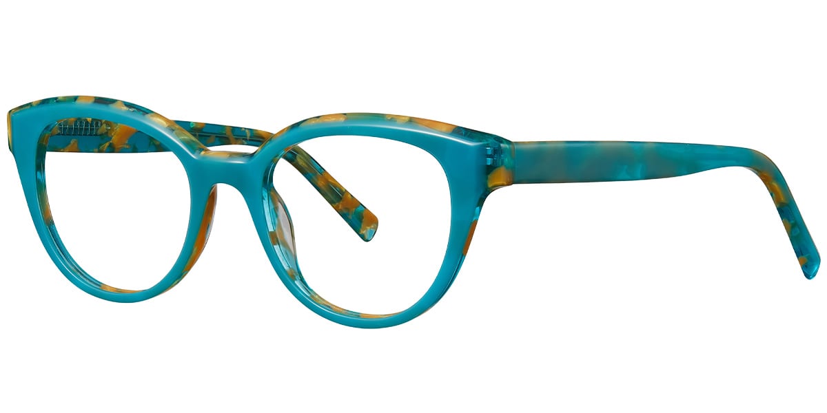 Acetate Oval Frame pattern-green