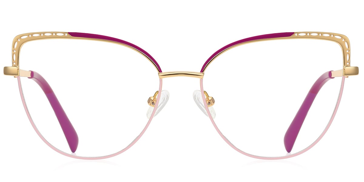 Cat Eye Frame pattern-red