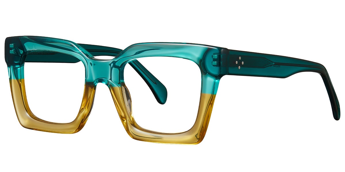 Acetate Square Frame pattern-green