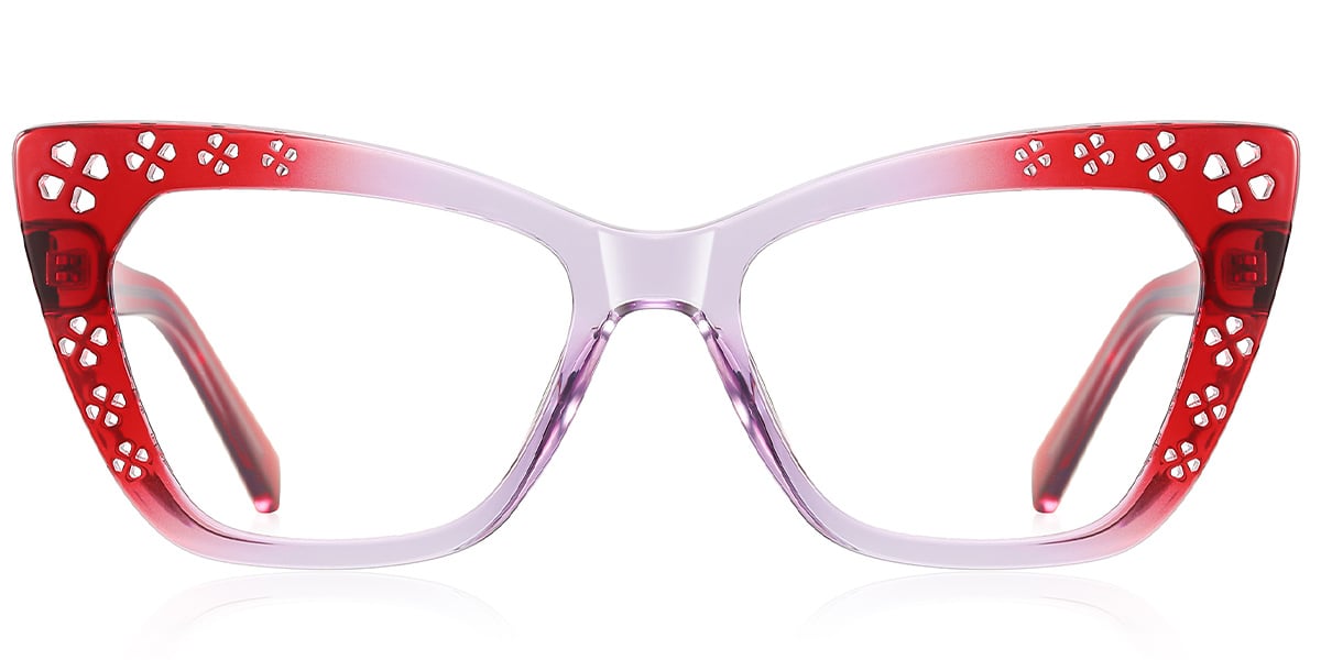 Cat Eye Frame gradient_red