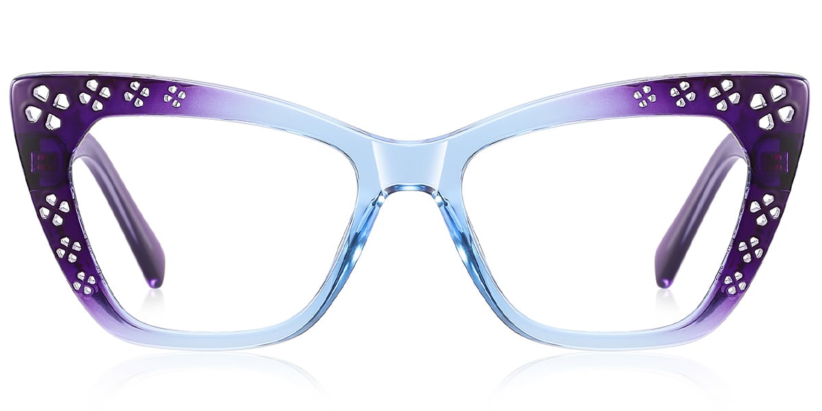 Cat Eye Frame gradient_purple