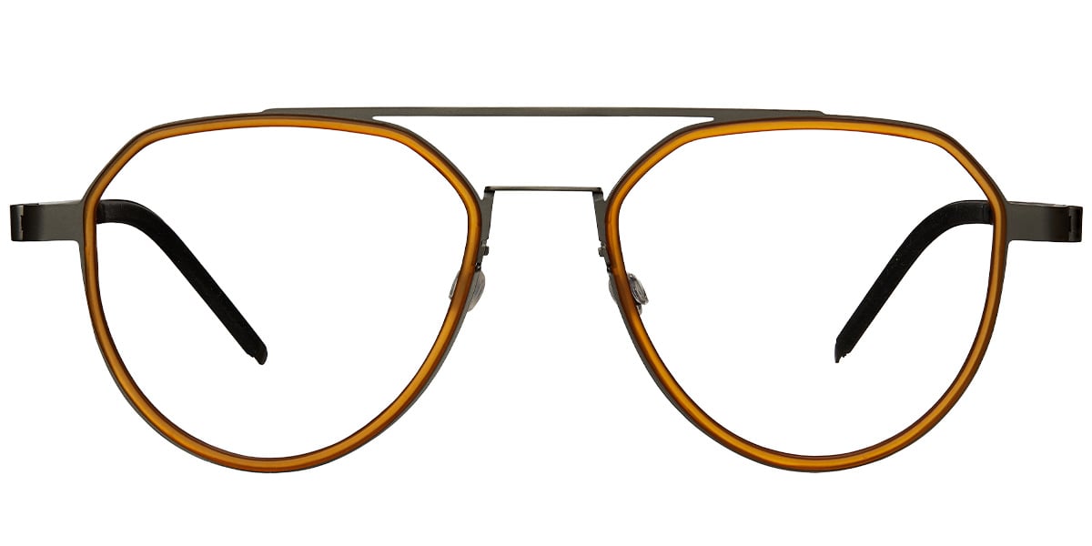 Titanium Aviator Frame gun_metal-orange