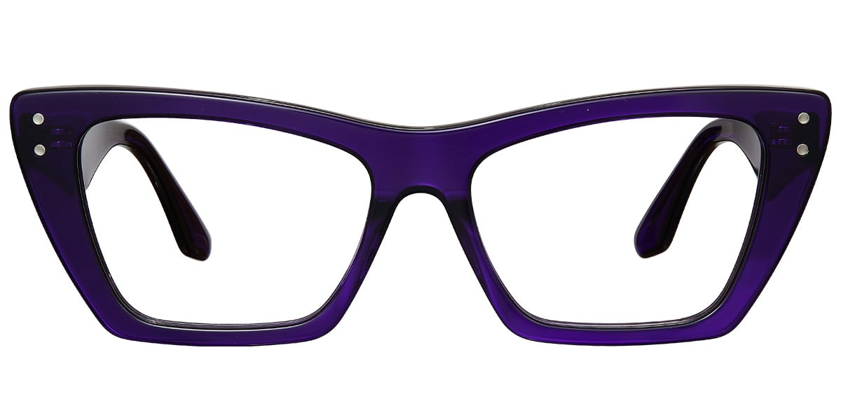 Acetate Square Frame translucent-purple