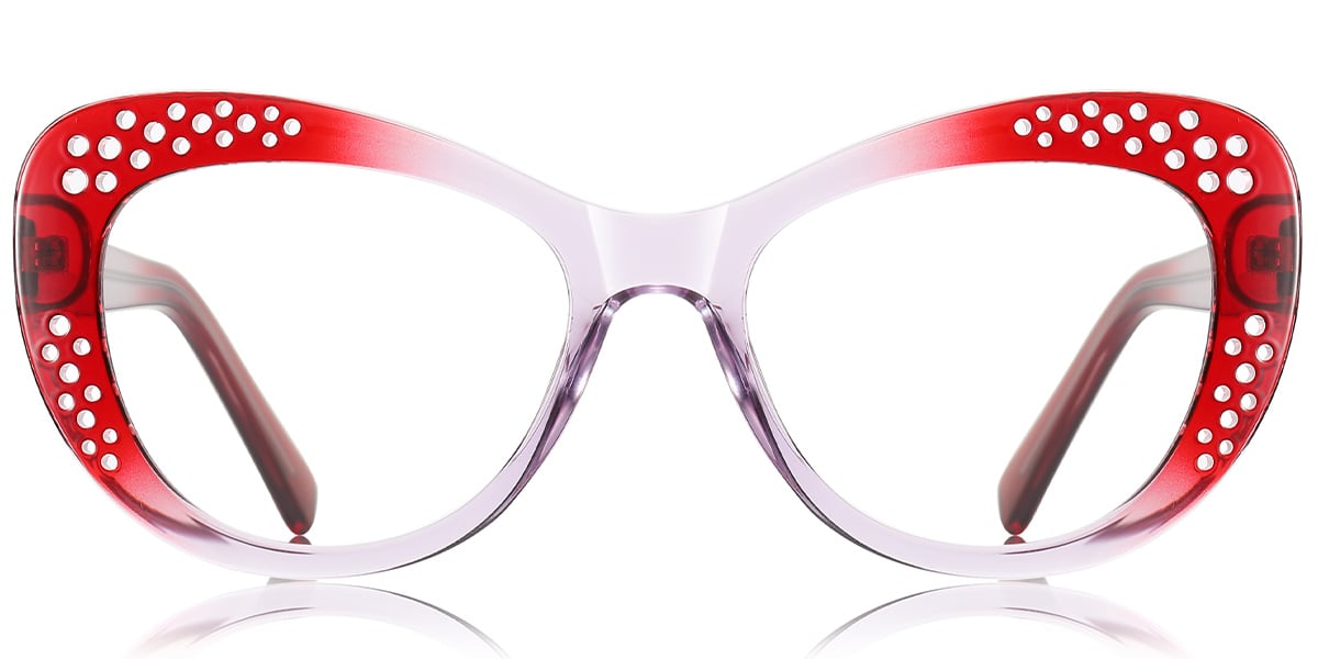 Cat Eye Frame gradient_red