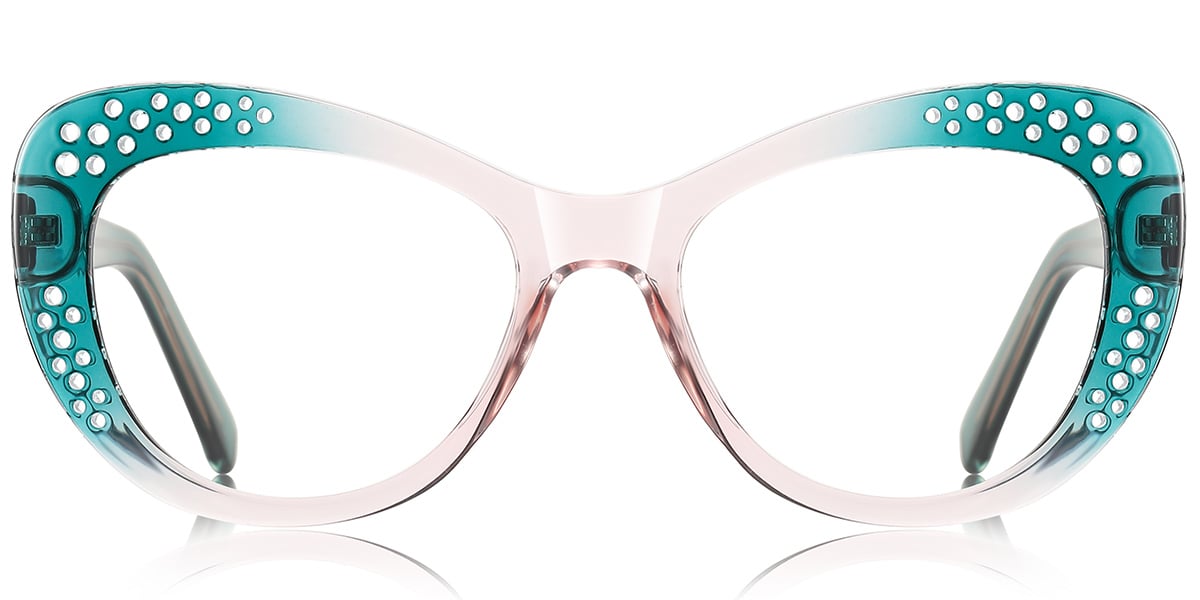 Cat Eye Frame gradient_green