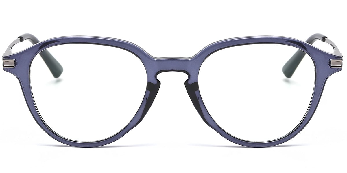 Oval Frame translucent-blue