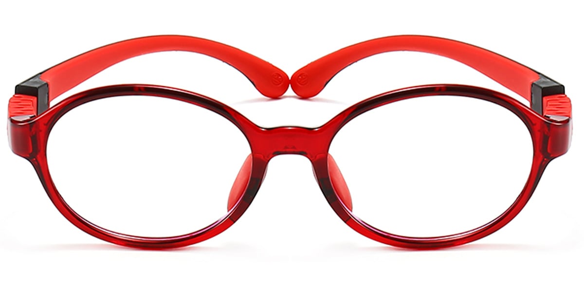 Kid's Oval Frame translucent-red