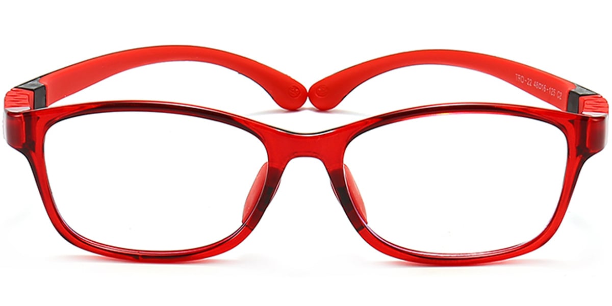 Kid's Square Frame translucent-red