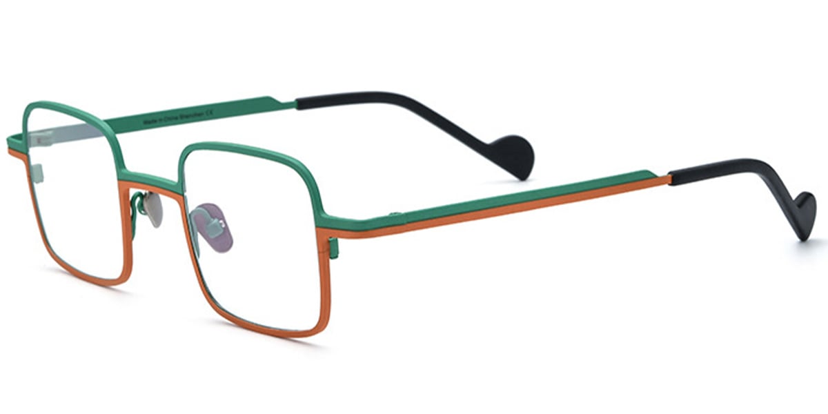 Titanium Square Frame pattern-green