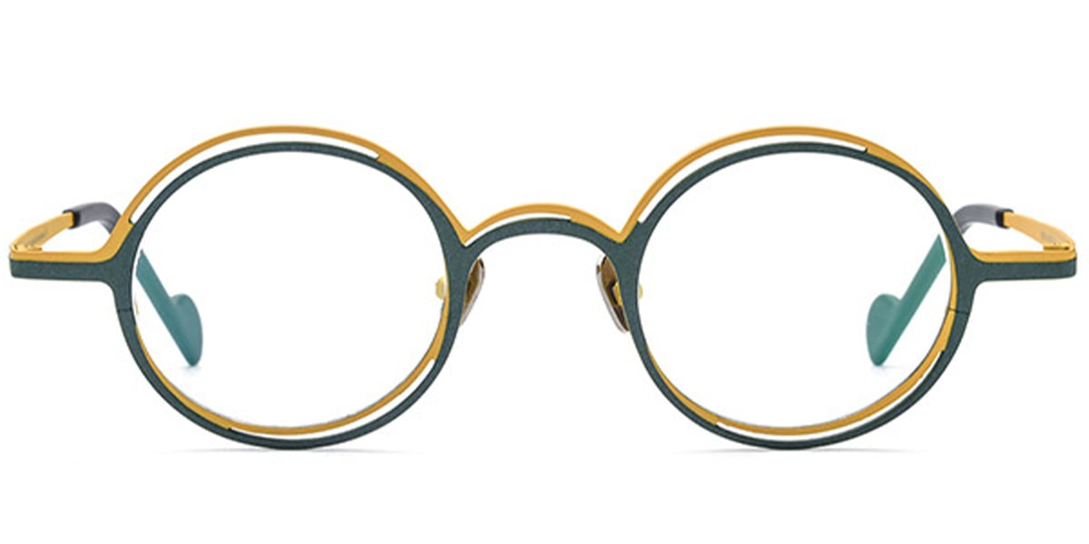 Titanium Round Frame pattern-yellow