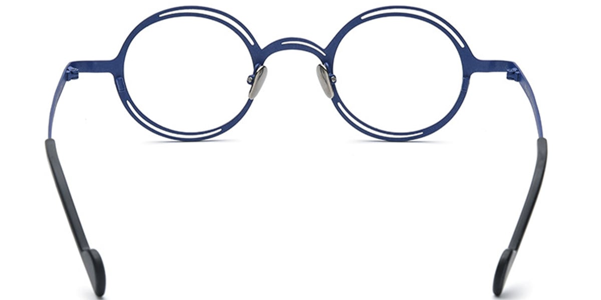 Titanium Round Frame pattern-blue