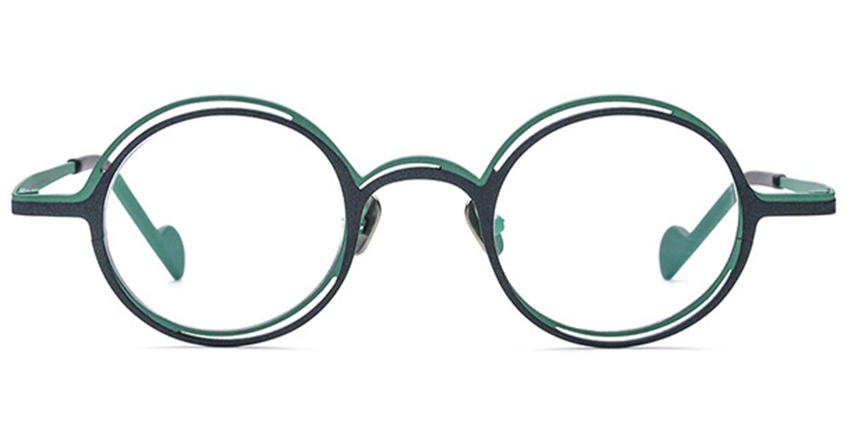 Titanium Round Frame pattern-green