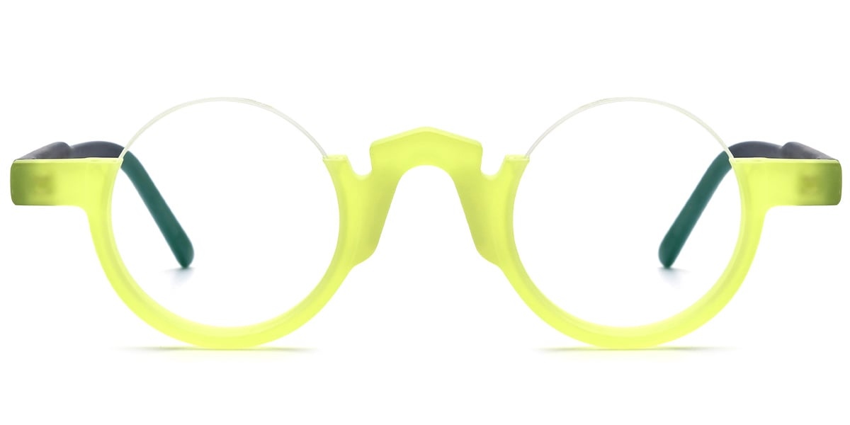 Acetate Round Frame translucent-yellow