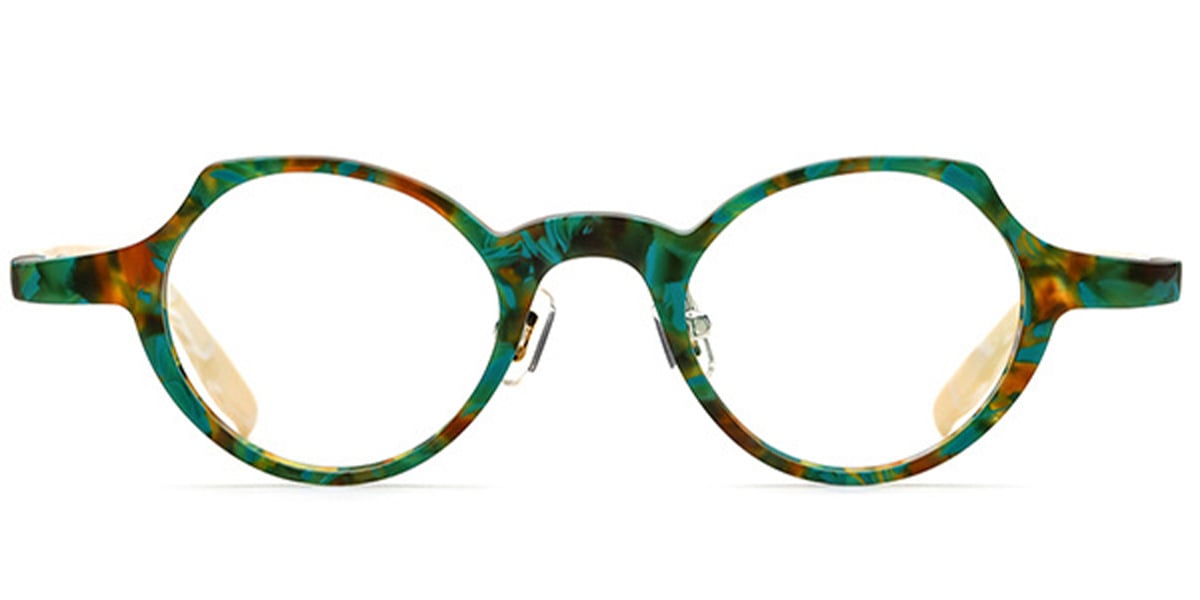 Acetate Oval Frame pattern-green