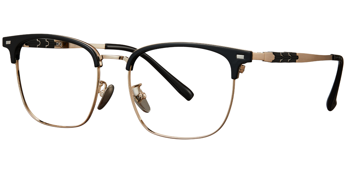 Titanium Square Frame black-gold