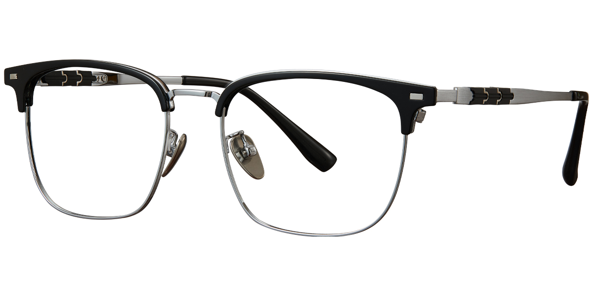 Titanium Square Frame black-silver