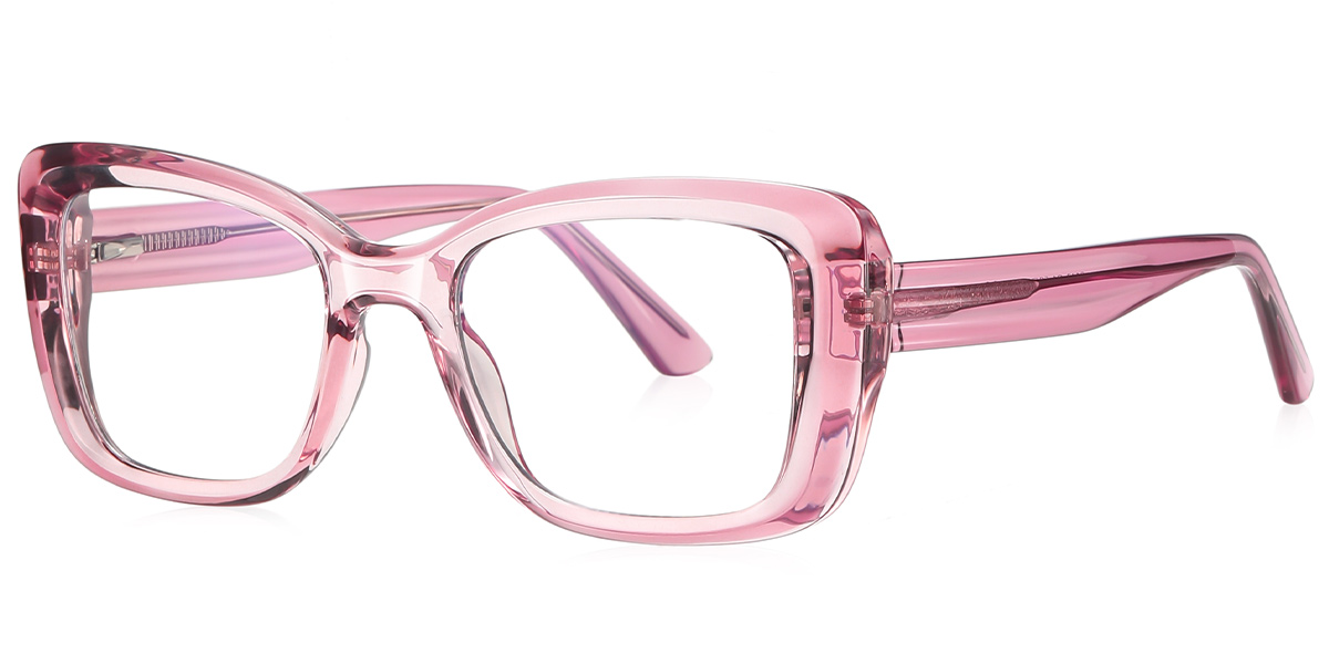 Rectangle Frame translucent-pink